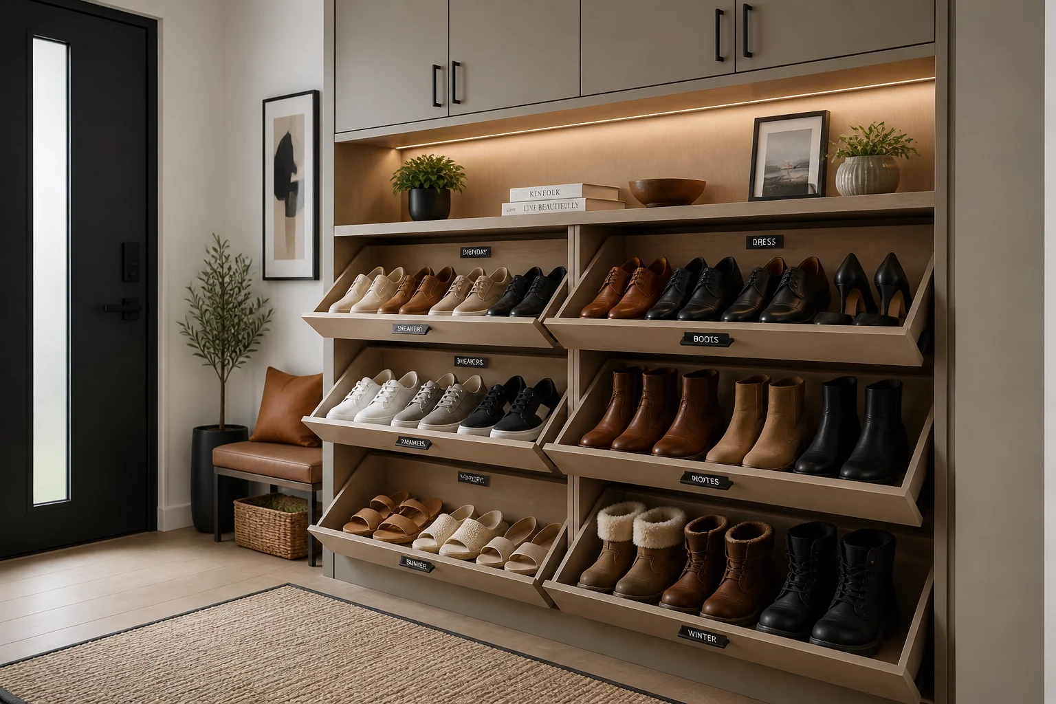玄关鞋柜整理技巧